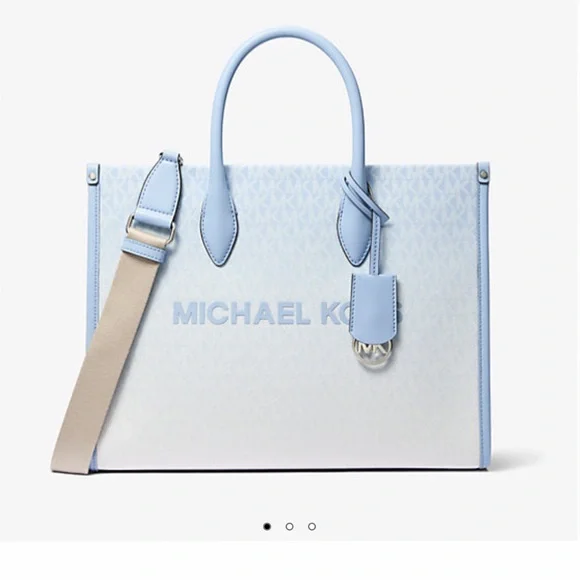 🛍NWT 🛍BEAUTIFUL MICHAEL KORS 🛍 Mirella Medium Ombré Logo Tote Bag - Picture 1 of 5